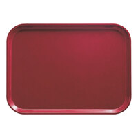 Cambro 1318505 12 5/8" x 17 3/4" x 11/16" Rectangular Cherry Red Fiberglass Camtray - 12/Case