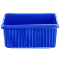 Tablecraft CW1530CBL 3 Qt. Cobalt Blue Rectangle Server with Ridges