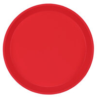 Cambro 900510 9" Round Signal Red Customizable Fiberglass Camtray - 12/Case