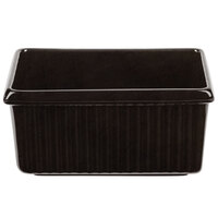 Tablecraft CW1530BKGS 3 Qt. Black with Green Speckle Rectangle Server with Ridges