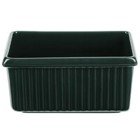 Tablecraft CW1530HGN 3 Qt. Hunter Green Rectangle Server with Ridges