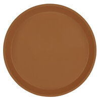 Cambro 900508 9" Round Suede Brown Customizable Fiberglass Camtray - 12/Case