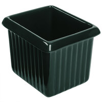 Tablecraft CW1520HGN 1 Qt. Hunter Green Cast Aluminum Rectangle Server with Ridges