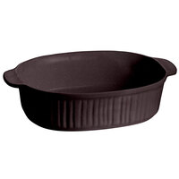 Tablecraft CW2095MIS Midnight Speckle 4 Qt. Oval Casserole Dish with Ridges