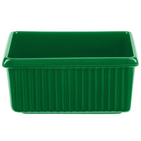 Tablecraft CW1530GN 3 Qt. Green Rectangle Server with Ridges