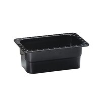 GET ML-28-BK Black Melamine 1/4 Size 4" Deep Food Pan - 6/Case