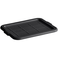 Tablecraft 1531B 21" x 16" Black Polypropylene Plastic Bus Tub Cover