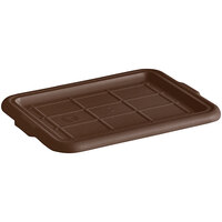 Tablecraft 1531BR 21" x 16" Brown Polypropylene Plastic Bus Tub Cover