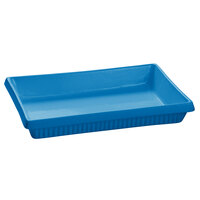 Tablecraft CW2080SBL 2 Qt. Sky Blue Cast Aluminum Rectangular Casserole Dish