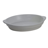 Tablecraft CW3010N 4 Qt. Natural Cast Aluminum Oval Casserole Dish