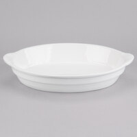 Tablecraft CW3010W 4 Qt. White Cast Aluminum Oval Casserole Dish