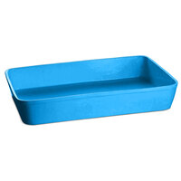 Tablecraft CW20200SBL 15 Qt. Sky Blue Cast Aluminum Extra Large Rectangular Casserole Dish