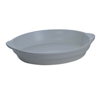 Tablecraft CW3010GY 4 Qt. Gray Cast Aluminum Oval Casserole Dish