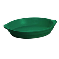 Tablecraft CW3010GN 4 Qt. Green Cast Aluminum Oval Casserole Dish