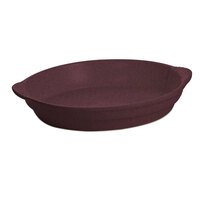 Tablecraft CW3010MAS 4 Qt. Maroon Speckle Cast Aluminum Oval Casserole Dish