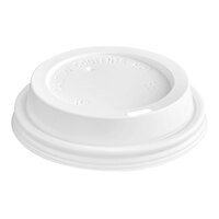 Choice White Hot Paper Cup Travel Lid for 10-24 oz. Standard Cups and 8 oz. Squat Cups - 1,000/Case