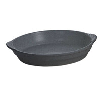 Tablecraft CW3010GR 4 Qt. Granite Cast Aluminum Oval Casserole Dish