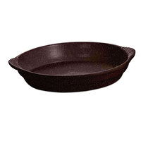 Tablecraft CW3010MIS 4 Qt. Midnight Speckle Cast Aluminum Oval Casserole Dish