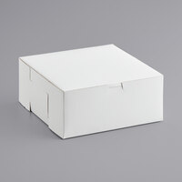 9" x 9" x 4" White Customizable Cake / Bakery Box - 200/Bundle