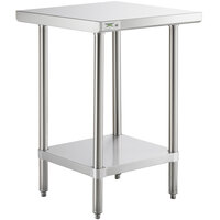 Regency 24" x 24" 16-Gauge 304 Stainless Steel Commercial Work Table with Undershelf