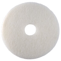 Scrubble by ACS 41-6 1/2 Type 41 6 1/2" White Polishing Floor Pad - 10/Case