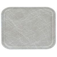 Cambro 3253215 12 3/4" x 20 7/8" (32,5 x 53 cm) Rectangular Metric Abstract Gray Fiberglass Camtray - 12/Case