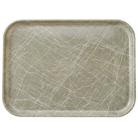 Cambro 1318215 12 5/8" x 17 3/4" x 11/16" Rectangular Abstract Gray Fiberglass Camtray - 12/Case