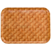 Cambro 1318302 12 5/8" x 17 3/4" x 11/16" Rectangular Light Basketweave Fiberglass Camtray - 12/Case