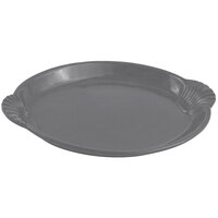 Bon Chef 2072 12" x 17" Smoke Gray Sandstone Finish Cast Aluminum Shell and Fish Platter