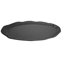 Bon Chef 2065 28" x 12" Black Speckled Sandstone Finish Cast Aluminum Shell and Fish Platter