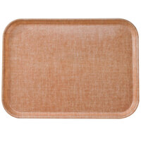 Cambro 3253329 12 3/4" x 20 7/8" (32,5 x 53 cm) Rectangular Metric Linen Toffee Fiberglass Camtray - 12/Case