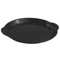 Bon Chef 2073 20" x 14" Black Speckled Sandstone Finish Cast Aluminum Shell and Fish Platter