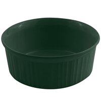 Bon Chef 5054 2.5 Qt. Hunter Green Sandstone Finish Cast Aluminum Round Casserole Dish