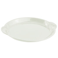 Bon Chef 2073 20" x 14" Ivory Sandstone Finish Cast Aluminum Shell and Fish Platter