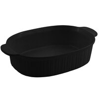 Bon Chef 5055 4 Qt. Black Speckled Sandstone Finish Cast Aluminum Oval Casserole Dish