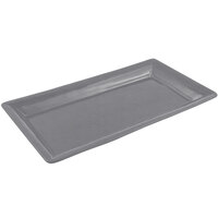 Bon Chef 5056 21" x 13" Smoke Gray Sandstone Finish Cast Aluminum Full Size Food / Display Pan