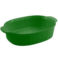 Bon Chef 5055 4 Qt. Calypso Green Sandstone Finish Cast Aluminum Oval Casserole Dish