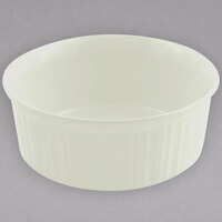 Bon Chef 5054 2.5 Qt. Ivory Sandstone Finish Cast Aluminum Round Casserole Dish