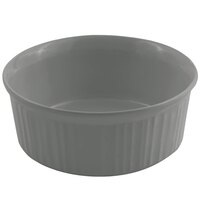 Bon Chef 5054 2.5 Qt. Platinum Gray Sandstone Finish Cast Aluminum Round Casserole Dish