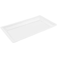 Bon Chef 5056 21" x 13" White Sandstone Finish Cast Aluminum Full Size Food / Display Pan