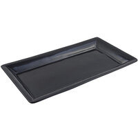 Bon Chef 5056 21" x 13" Black Sandstone Finish Cast Aluminum Full Size Food / Display Pan