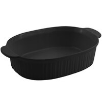 Bon Chef 5055 4 Qt. Black Sandstone Finish Cast Aluminum Oval Casserole Dish