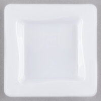 Fineline B6200-WH Tiny Temptations 3" x 3" Tiny Trays White Disposable Plastic Tray - 200/Case