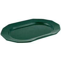 Bon Chef 9101 20" x 14" Hunter Green Sandstone Finish Cast Aluminum Long Prism Tray