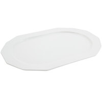 Bon Chef 9101 20" x 14" White Sandstone Finish Cast Aluminum Long Prism Tray