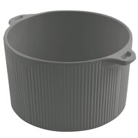 Bon Chef 9145 2 Qt. Platinum Gray Sandstone Finish Cast Aluminum Pot with Bail Handle