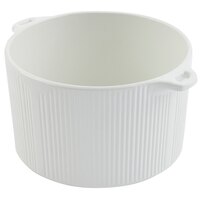 Bon Chef 9145 2 Qt. White Sandstone Finish Cast Aluminum Pot with Bail Handle