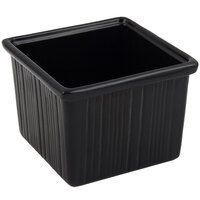 Bon Chef 9503 28 oz. Black Sandstone Finish Cast Aluminum Space Saver Garnish Bowl