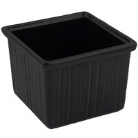 Bon Chef 9503 28 oz. Black Speckled Sandstone Finish Cast Aluminum Space Saver Garnish Bowl