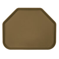 Cambro 1422TR513 14" x 22" Trapezoid Bay Leaf Brown Customizable Fiberglass Camtray - 12/Case